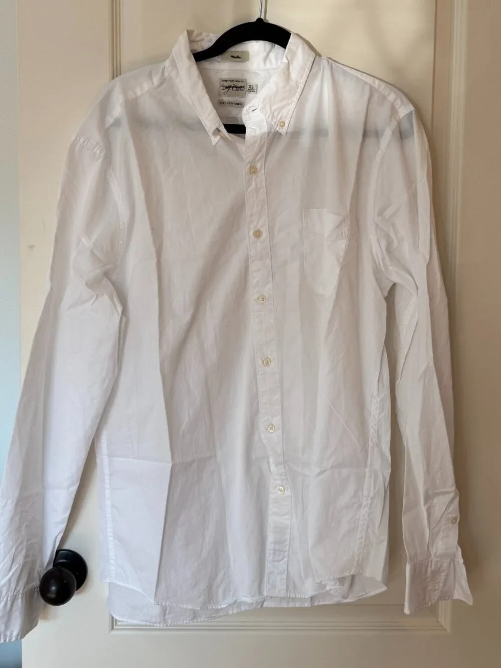 J.Crew Men’s Slim Fit White Button Down Shirt XL Cotton BJ742 NWOT